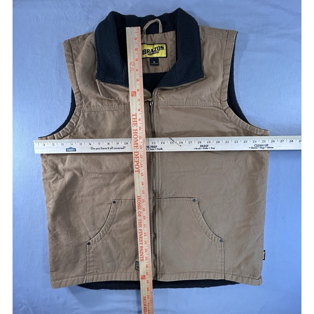 Brazos Men's Sherpa Lined Canvas Work Vest Men's XL - Picture 10 of 10